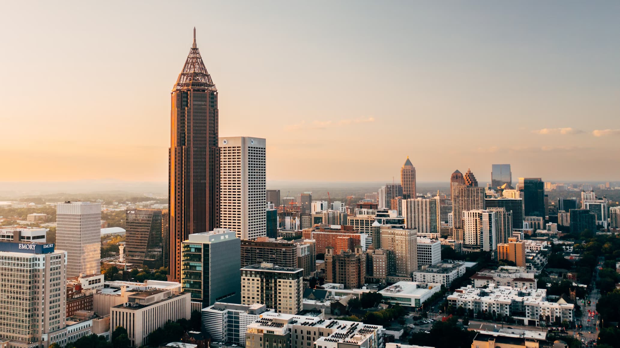 McCamish Logo over Atlanta